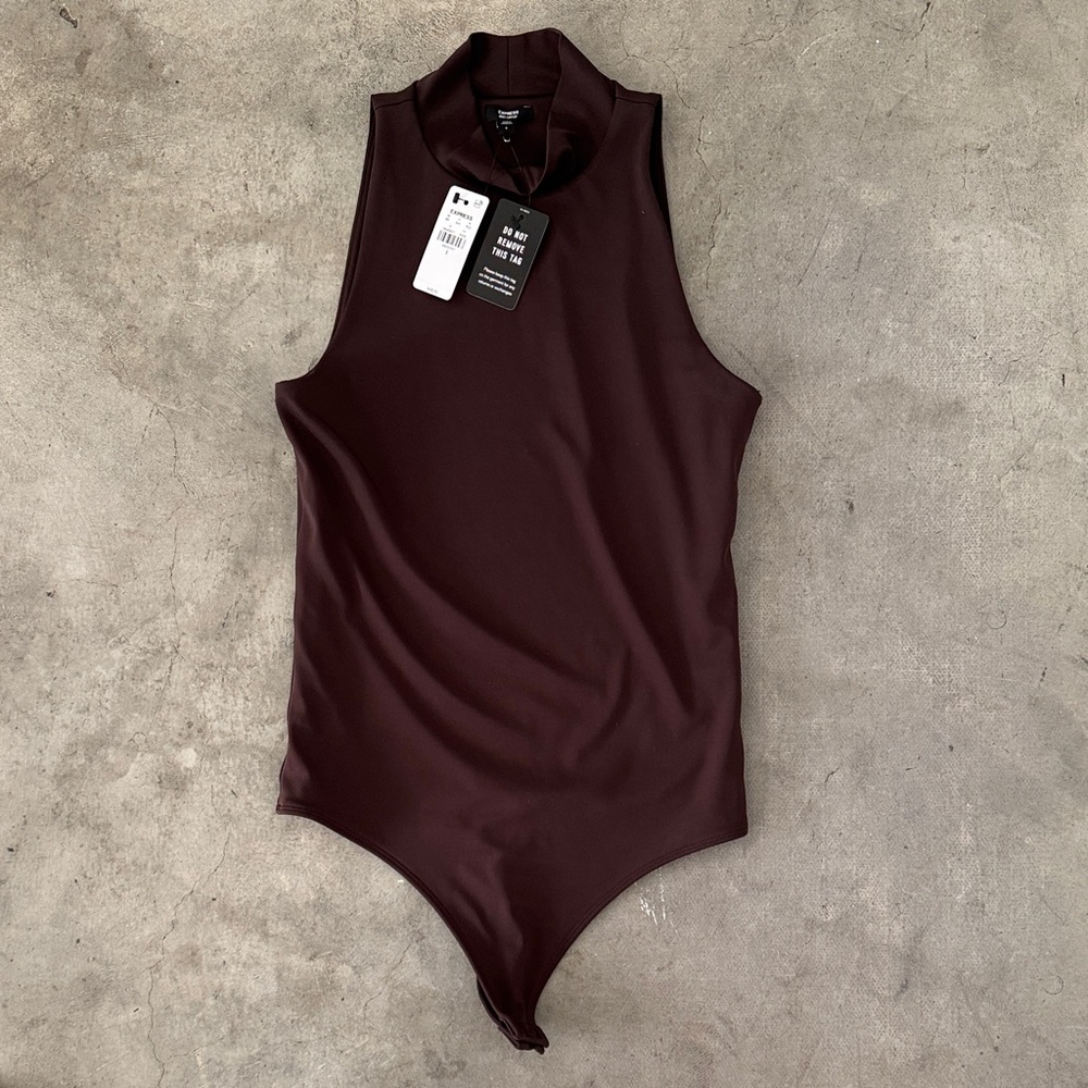 Sleeveless Burgundy Bodysuit
